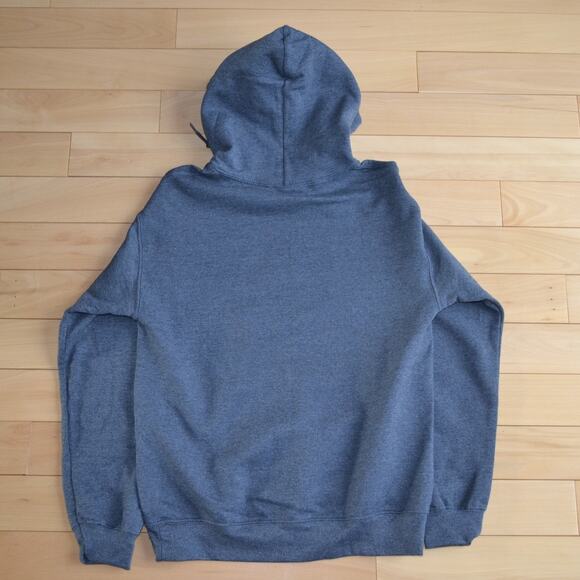 NWT Gildan Harvard Hoodie Sweatshirt Size S Gray Heavy Blend - Picture 5 of 5